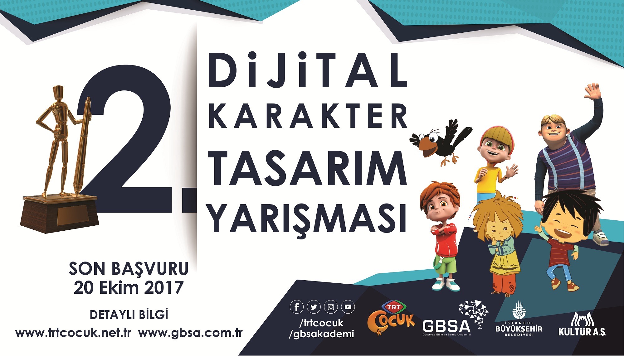 TRT Çocuk 2. Dijital Karakter Yarışması Başladı! Dijital Karakter Tasarım Yarışması