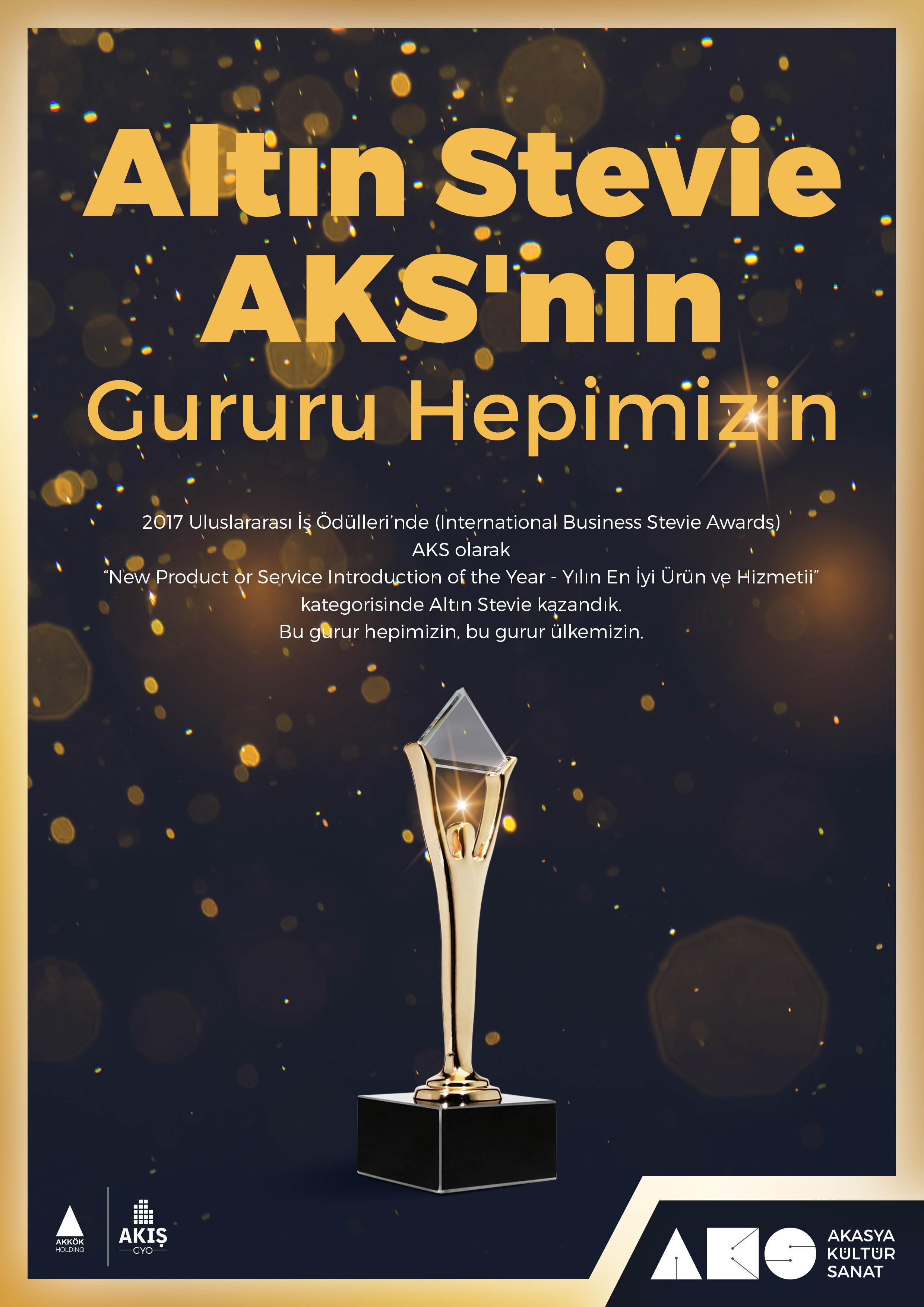 Akasya Kültür Sanat’a ‘Yılın En İyi Hizmet’ Ödülü AKS ödül