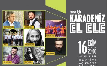 KARADENİZLİ SANATÇILAR YARDIM KONSERİ İÇİN EL ELE Derya için Karadeniz Elele Harbiye Açıkhava
